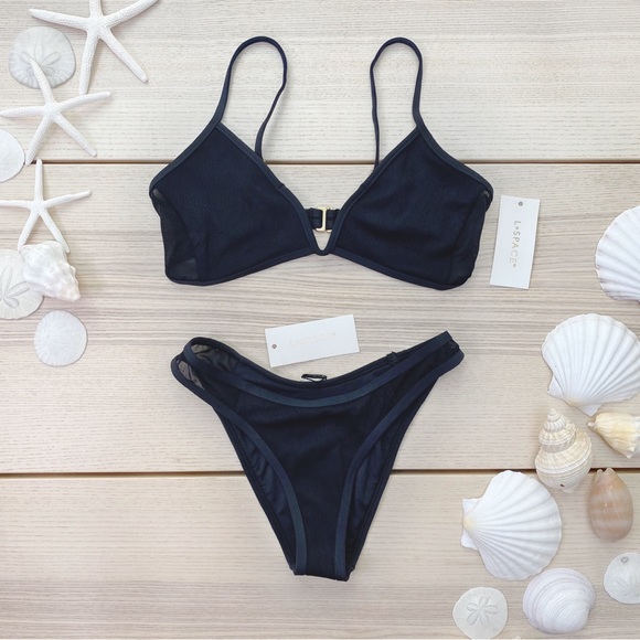 L*SPACE Mesh Bikini Set | Macey Top + Troy bottom | Size XS - Picture 2 of 6